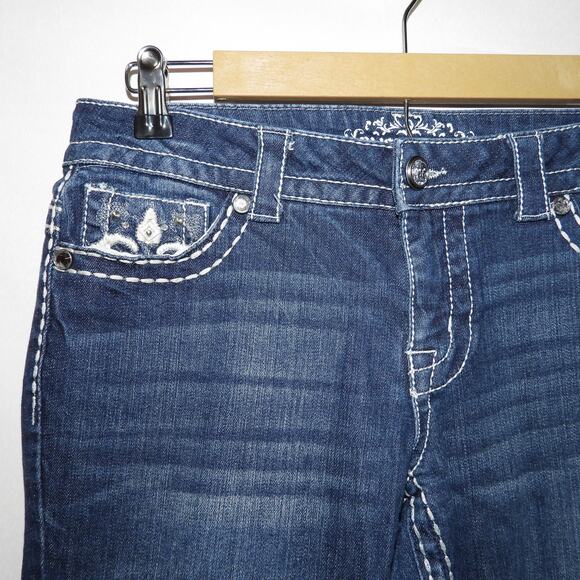 Paisley Sky Embroidered Jeans Dark Wash blue womens Size 6 - Picture 3 of 8